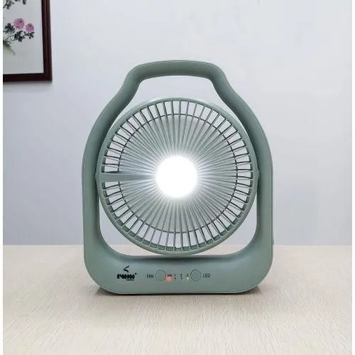 Energy Recharable Desktop Fan 8" With LED Light